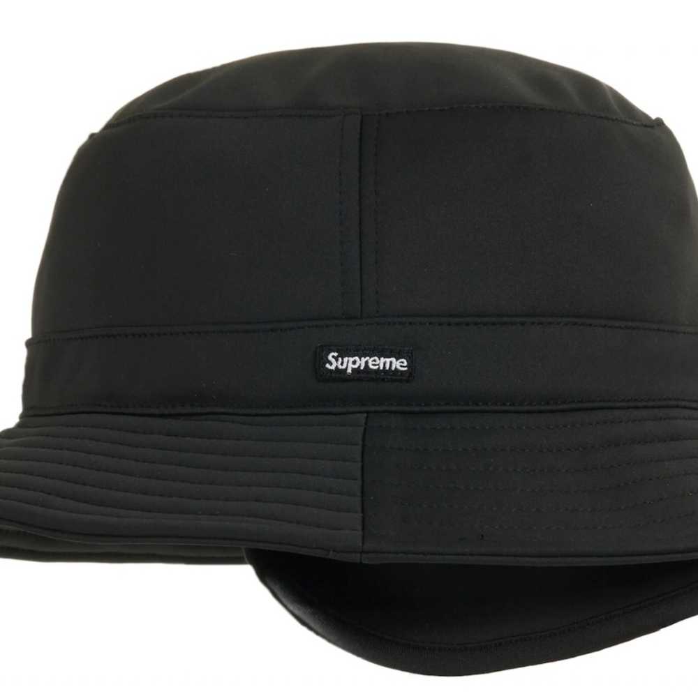 Supreme Gore Tex Windstopper Earflap Crusher Bucket Hat Cap M/L Black New